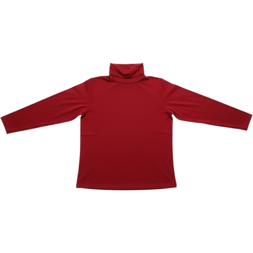 Lands' End Turtleneck Top Size M Red Shaped Fit Classic Minimalist Layering